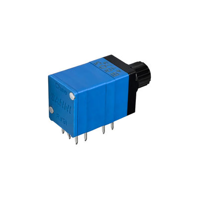 RV97 Motorized Rotary Potentiometer Horizontal Quad Gang Unequal Foot Distance 2.5*5.0mm Sealed Plastic Shaft Volume Control
