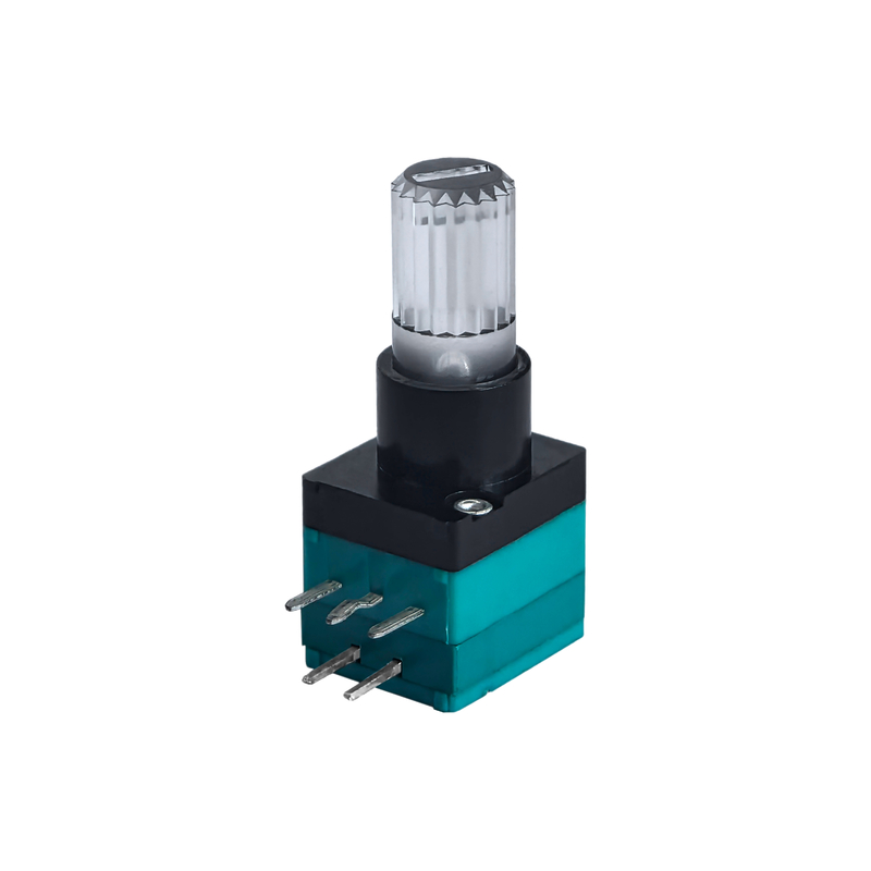 RV97RLN0 Transpartent LED Potentiometer  Knurled Shaft Rotary Potentiometer Device With PCB Lug Terminal