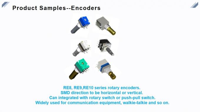 9mm Re9110L Sealed Metal Shaft Encoder with Push Switch